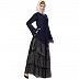 Designer Frilled abaya- Navy Blue Designer Frilled abaya- Navy Blue